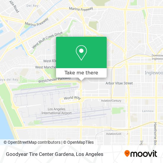 Goodyear Tire Center Gardena map