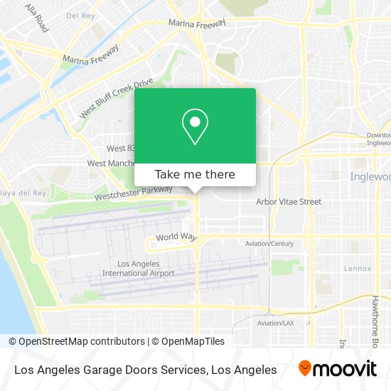 Los Angeles Garage Doors Services map