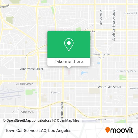 Town Car Service LAX map