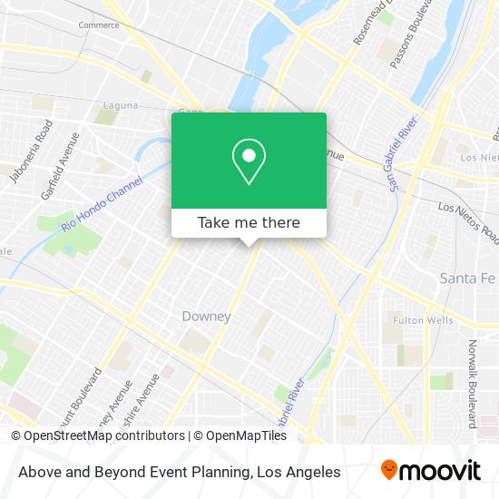 Above and Beyond Event Planning map