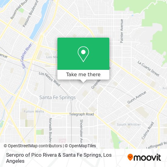 Servpro of Pico Rivera & Santa Fe Springs map