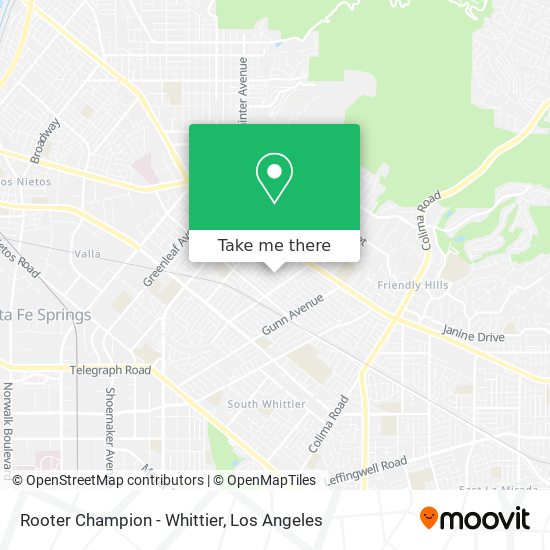 Rooter Champion - Whittier map