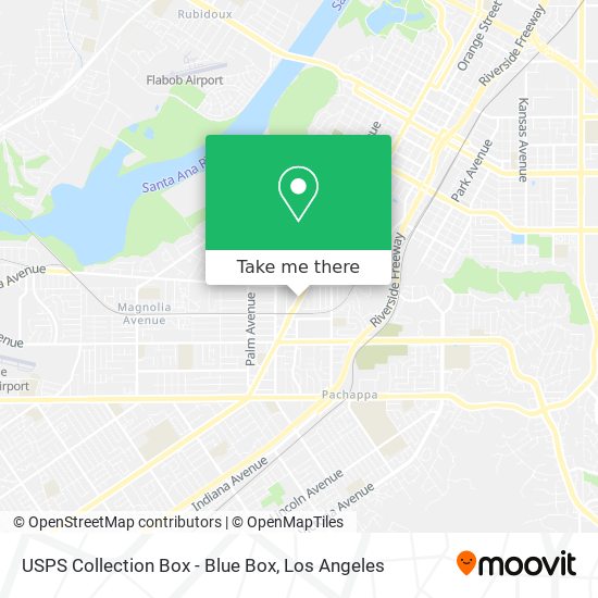 Mapa de USPS Collection Box - Blue Box