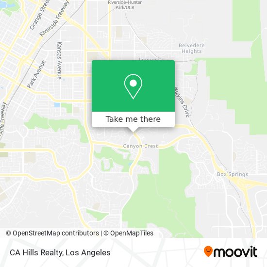 Mapa de CA Hills Realty