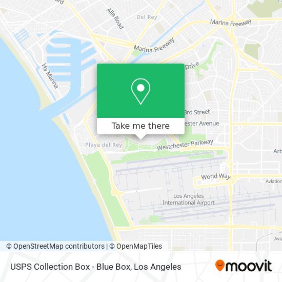 Mapa de USPS Collection Box - Blue Box