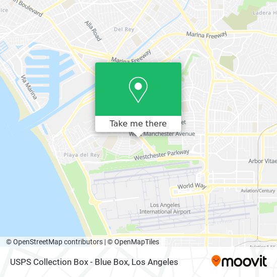 Mapa de USPS Collection Box - Blue Box