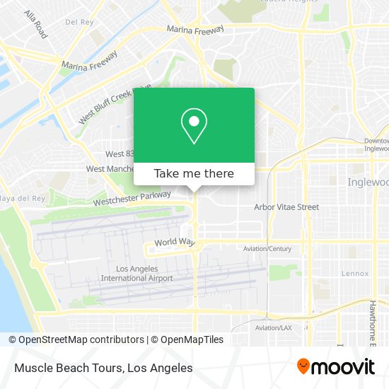 Muscle Beach Tours map