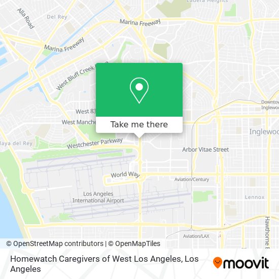 Homewatch Caregivers of West Los Angeles map