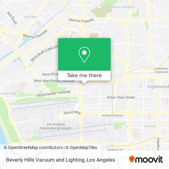 Beverly Hills Vacuum and Lighting map