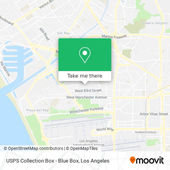 USPS Collection Box - Blue Box map