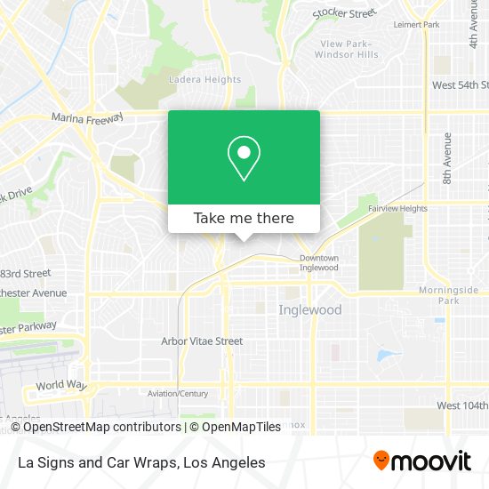 La Signs and Car Wraps map