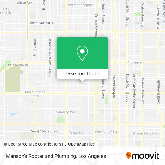 Manson's Rooter and Plumbing map