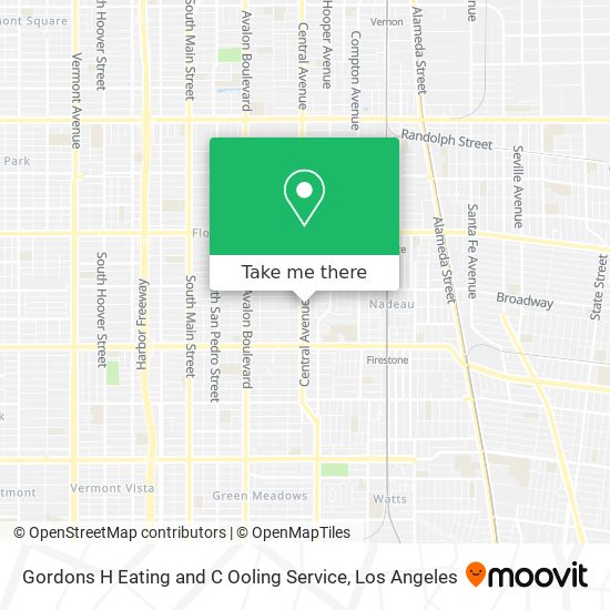 Mapa de Gordons H Eating and C Ooling Service