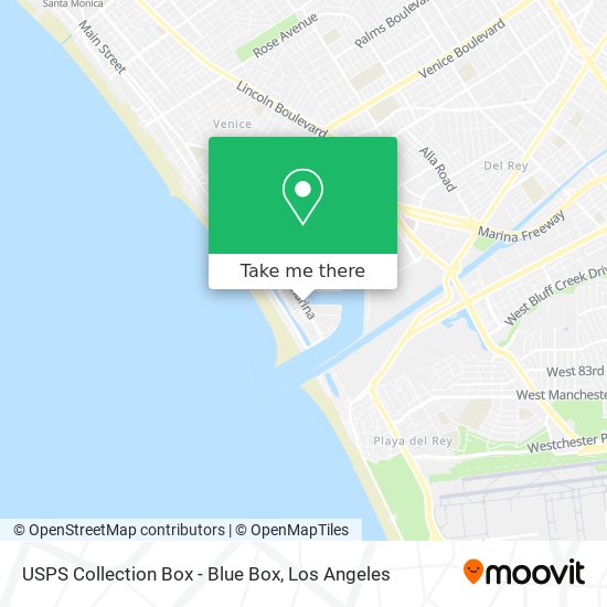 USPS Collection Box - Blue Box map