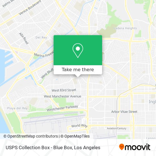 USPS Collection Box - Blue Box map