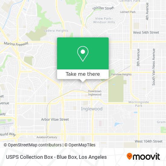 USPS Collection Box - Blue Box map