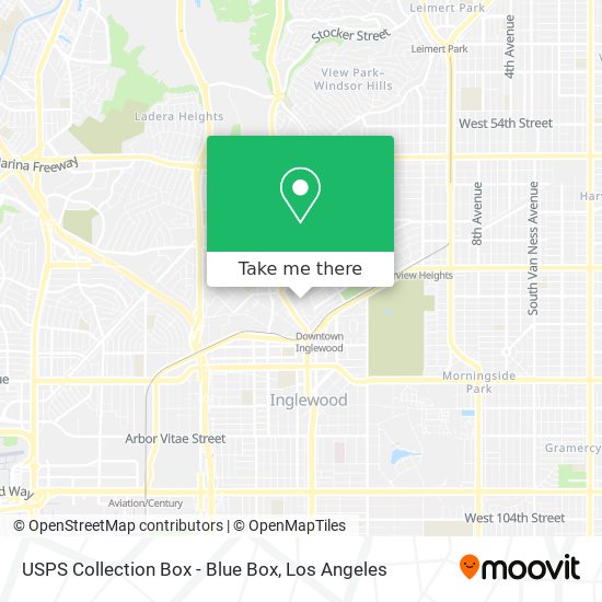 USPS Collection Box - Blue Box map