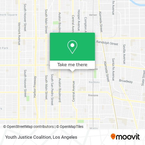 Youth Justice Coalition map