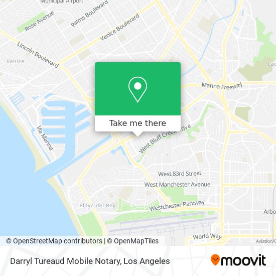 Mapa de Darryl Tureaud Mobile Notary