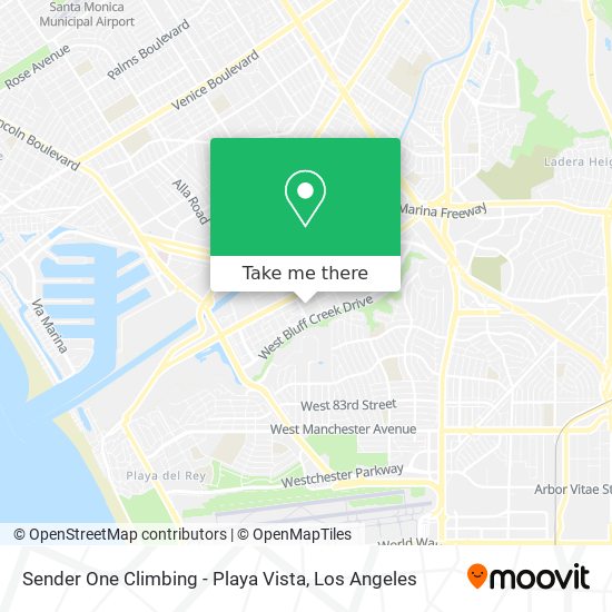 Mapa de Sender One Climbing - Playa Vista