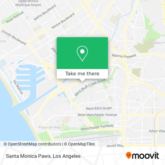 Mapa de Santa Monica Paws