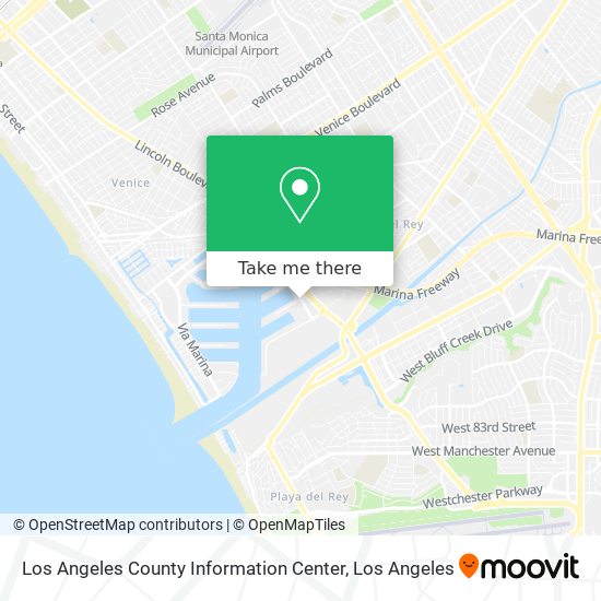 Los Angeles County Information Center map