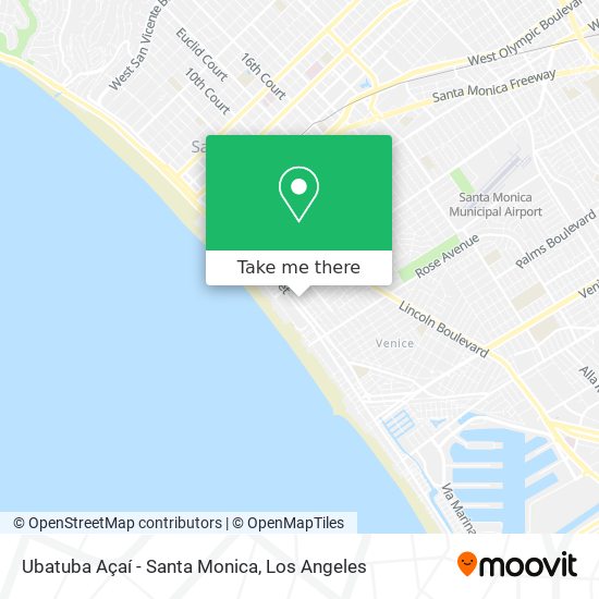 Ubatuba Açaí - Santa Monica map