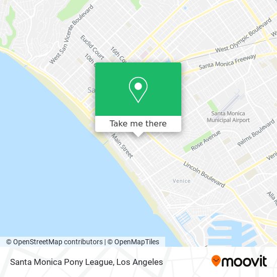 Santa Monica Pony League map