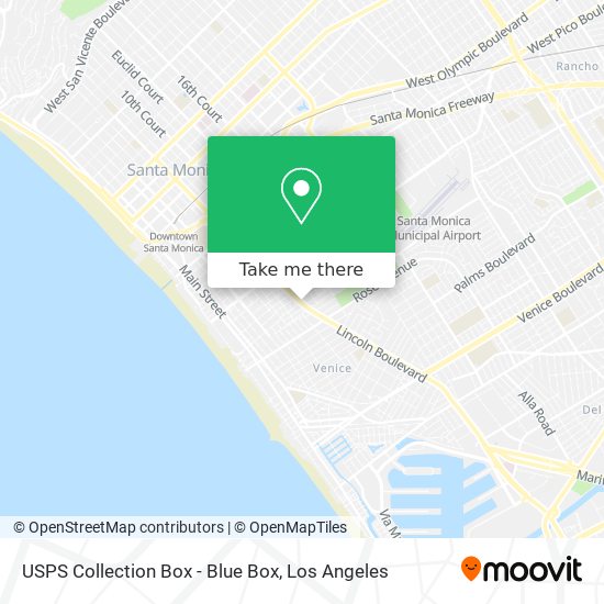 Mapa de USPS Collection Box - Blue Box