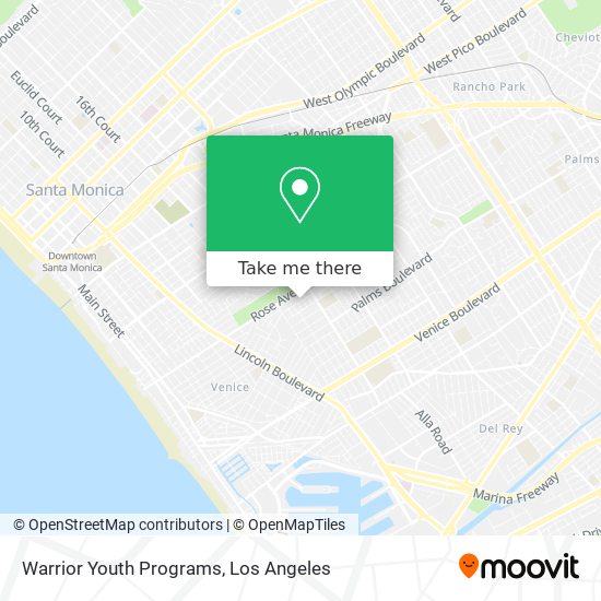 Warrior Youth Programs map