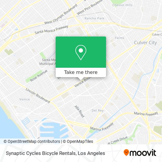 Synaptic Cycles Bicycle Rentals map