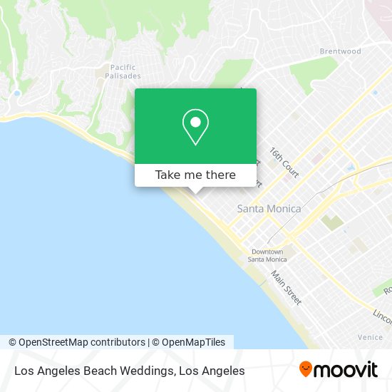 Los Angeles Beach Weddings map
