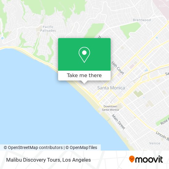 Malibu Discovery Tours map