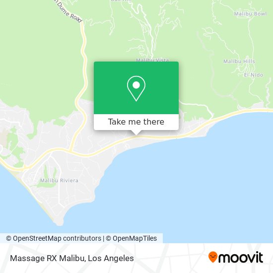 Mapa de Massage RX Malibu