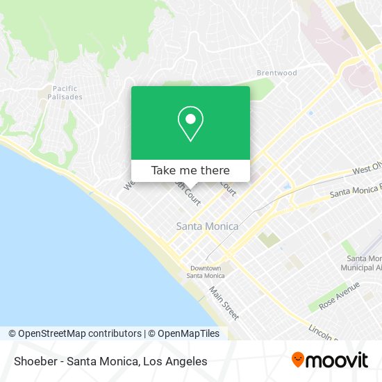 Shoeber - Santa Monica map