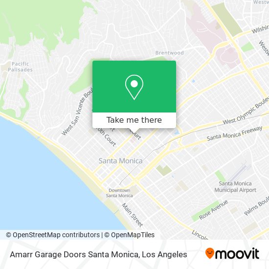 Mapa de Amarr Garage Doors Santa Monica