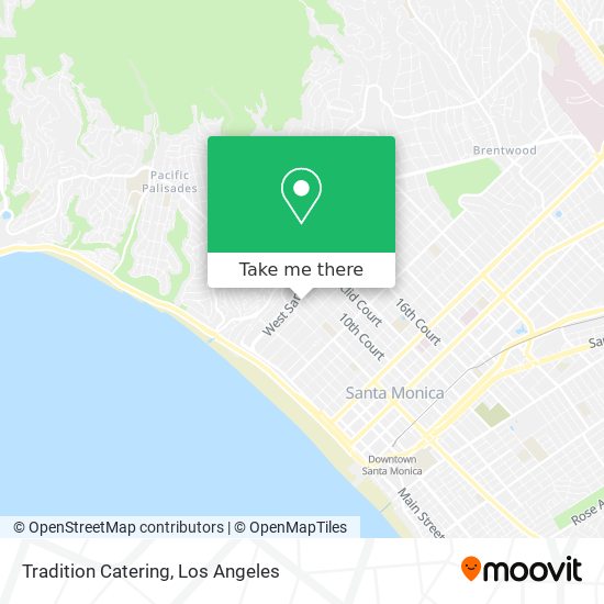 Tradition Catering map