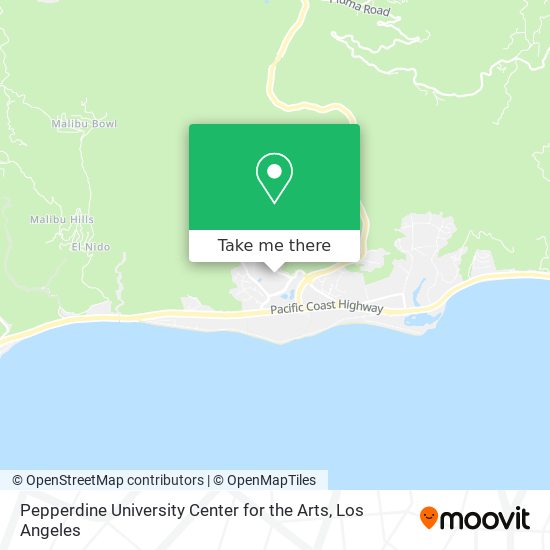 Pepperdine University Center for the Arts map