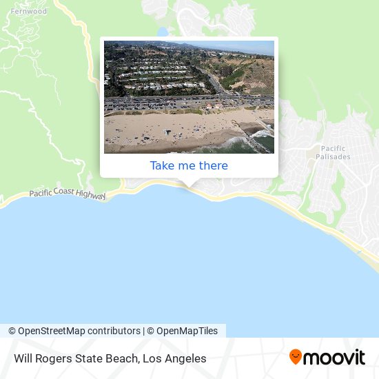 Will Rogers State Beach map