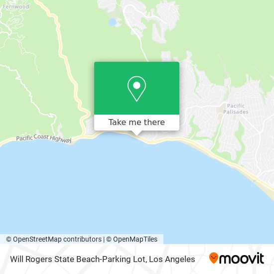 Will Rogers State Beach-Parking Lot map