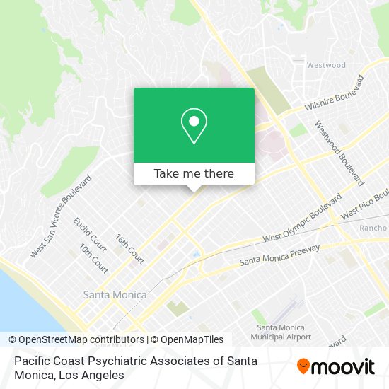 Pacific Coast Psychiatric Associates of Santa Monica map