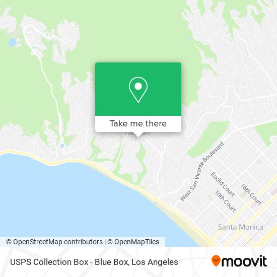 USPS Collection Box - Blue Box map