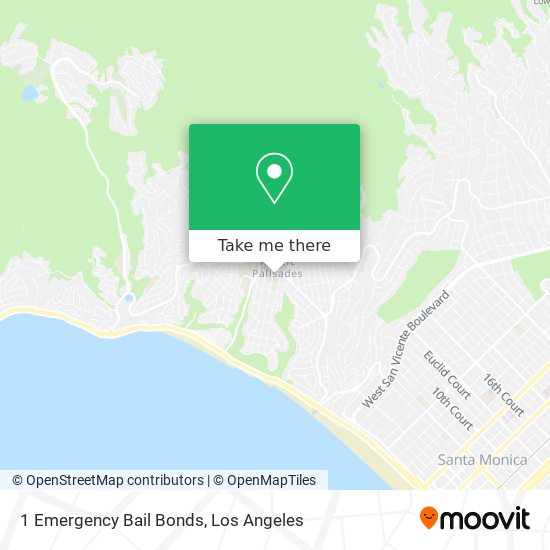 Mapa de 1 Emergency Bail Bonds