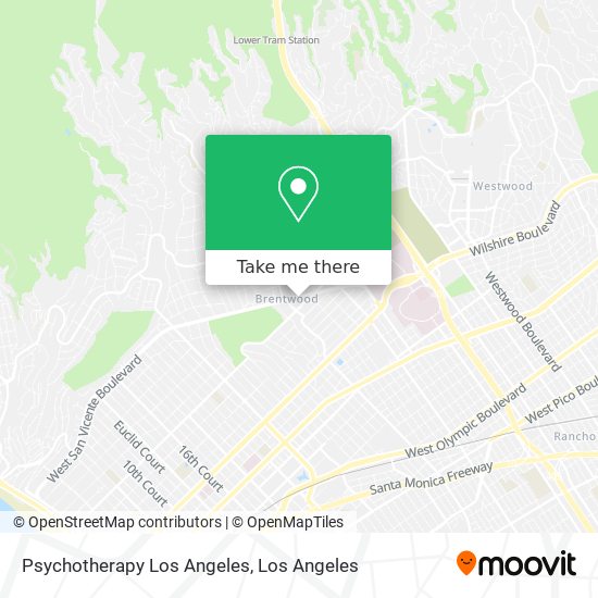 Psychotherapy Los Angeles map