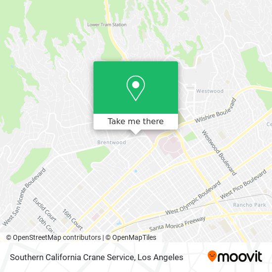 Mapa de Southern California Crane Service