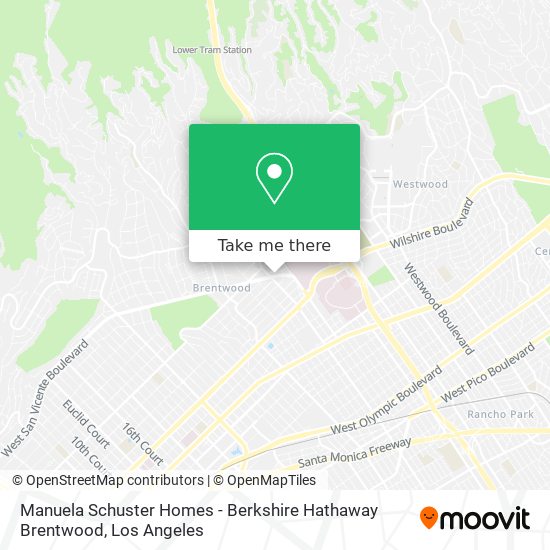 Mapa de Manuela Schuster Homes - Berkshire Hathaway Brentwood