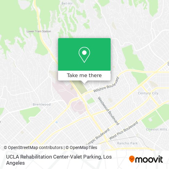 UCLA Rehabilitation Center-Valet Parking map