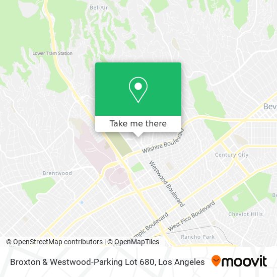 Mapa de Broxton & Westwood-Parking Lot 680