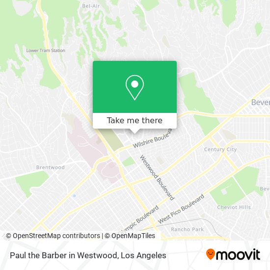 Paul the Barber in Westwood map