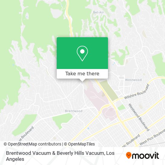 Brentwood Vacuum & Beverly Hills Vacuum map